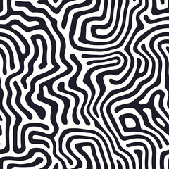 Fototapeta premium Abstract Black and White Swirls Pattern.