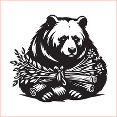 Bear silhouette  Vector bear illustration bundle 