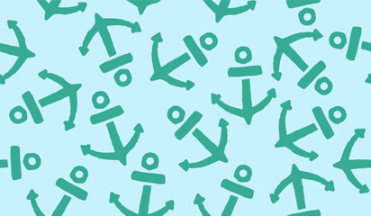 Cute anchor pattern background vector design