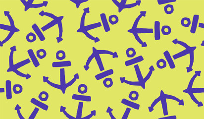 Cute anchor pattern background vector design