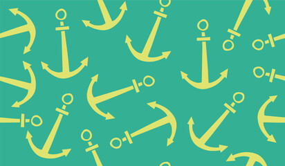 Cute anchor pattern background vector design