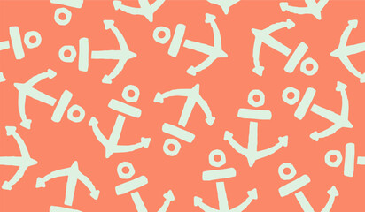 Cute anchor pattern background vector design