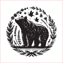 Bear silhouette  Vector bear illustration bundle 