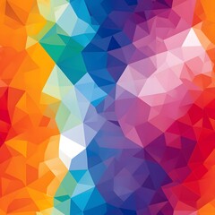 Abstract Rainbow Polygon Background.