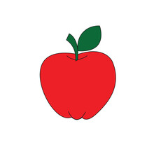 vector apple fruit food symbol health eps 10