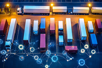 Logistics automation supported AI in route optimization where artificial intelligence analyzes traffic patterns weather conditions and road closures to determine the most efficient delivery routes