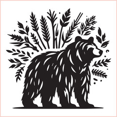 Bear silhouette  Vector bear illustration bundle 