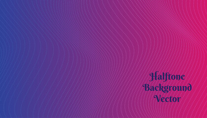 Abstract blue and pink gradient background with halftone dot wave particle, suit for banner, brochure, science, website, corporate, poster, cover, Vector illustration