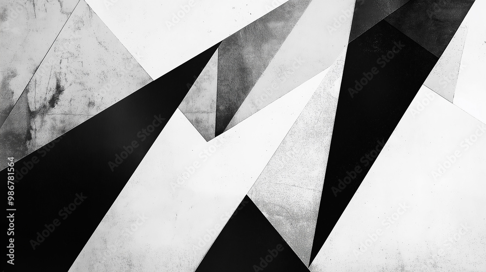Leinwandbilder black and white abstract geometric background texture creating modern pattern