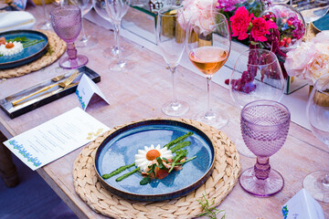 table setting for a dinner