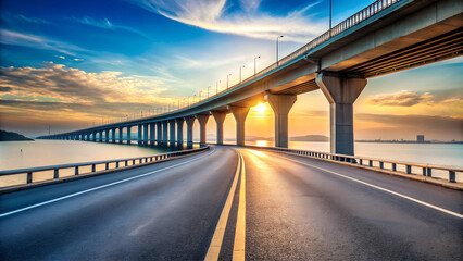 highway bridge at night