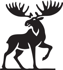 Moose icon silhouette vector style 
