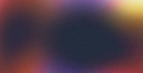 Gradient with a grainy texture on an abstract magenta black yellow green background. Grainy colorful gradient summer teal poster and web banner background.