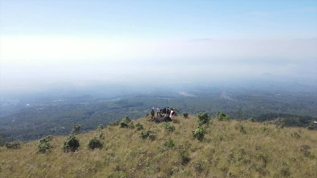 aerial view of Mount Arjuno