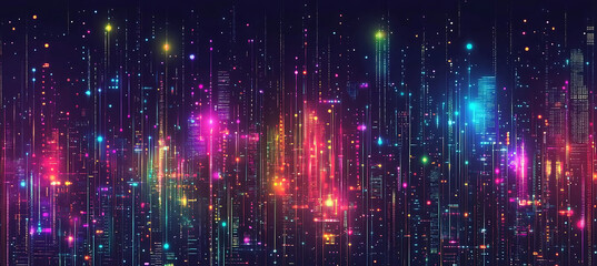 Obraz premium Poster visualizing AI property sales and marketing within real estate development showing how AI targets potential buyers and optimizes marketing campaigns