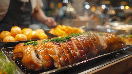 Shrimp Stewed duck in a luxurious shop.