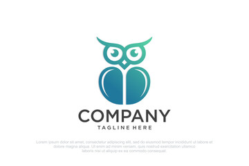 simple and modern owl logo for company, business, community, etc . vector illustration