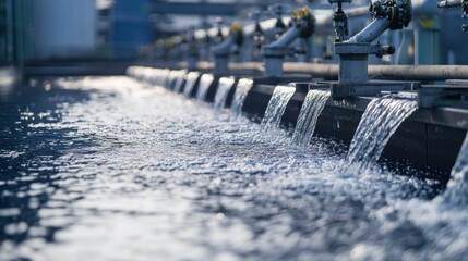 Water filtration system in industrial facility