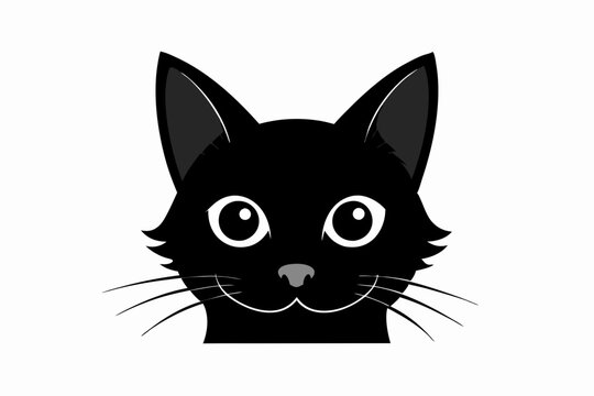 recommend clip art: 
                    Peeking black cat silhouette vector, Funny peeking pet. Vector illustration
                    