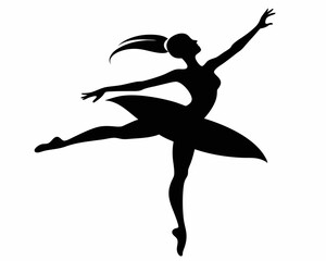 Ballerina silhouette vector, Ballet silhouette vector,ballerina vector,