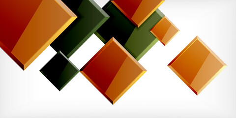 Obraz premium Colorful squares with reflections abstract background design. Vector Illustration For Wallpaper, Banner, Background, Card, Book Illustration, landing page