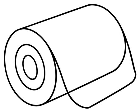 recommend clip art: Toilet paper roll hand drawn doodle. Personal hygiene item. Bathroom and toilet room. Vector outline line art illustration.