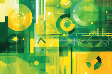 Obraz premium Predictive analytics financial planning and advisory visualized in an abstract design illustrating how AI forecasts financial markets and guides investment decisions