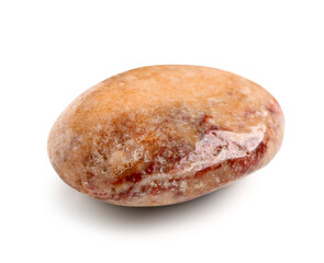 Brown pebble stone on white background