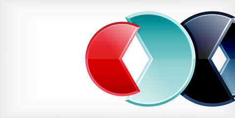 Trendy round shapes with triangular angle design element. Vector Illustration For Wallpaper, Banner, Background, Card, Book Illustration, landing page