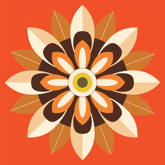 Abstract floral seamless mandala design.