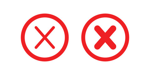 Obraz premium Vector cross multiply close remove mark icon. Perfect for app and web interfaces, infographics, presentations, marketing, etc.