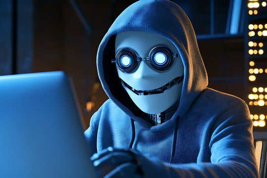 Realtime threat response AI in cybersecurity visualized in a poster that showcases AIs instant detection and mitigation of cyber threats