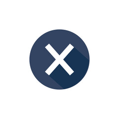 Close or delete icon. cross icon, close remove mark icon. Vector.
