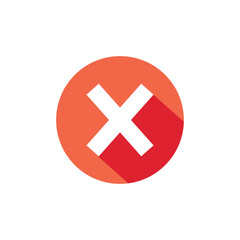 Fototapeta premium Close or delete icon. cross icon, close remove mark icon. Vector.