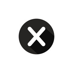 Fototapeta premium Close or delete icon. cross icon, close remove mark icon. Vector.