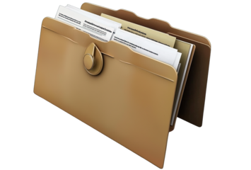 A neatly organized folder containing documents, ideal for office environments and personal archiving purposes.