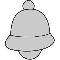 gray bell icon sign cartoon