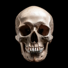 Retro image skull horror close-up on black with clipping mask