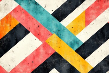 Abstract Geometric Pattern with Grunge Texture