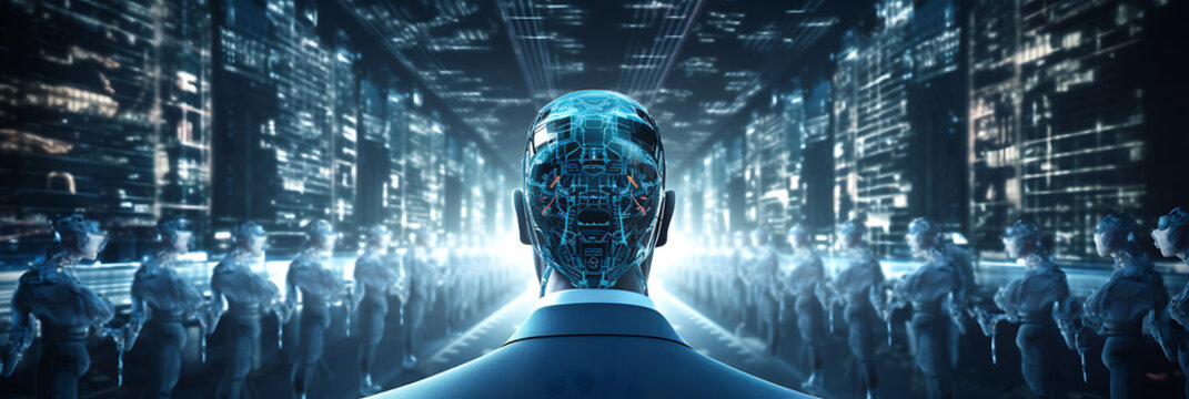 Security information event management SIEM in cybersecurity driven by AI visualized in an abstract design where artificial intelligence analyzes security events and triggers automated responses