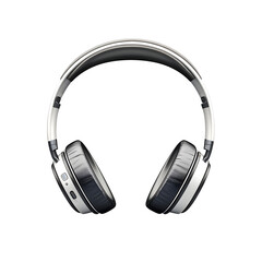 Sleek and Modern Noise-Cancelling Music Headphones Isolated on Clean White Background