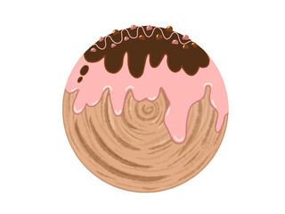 illustration of chocolate cake