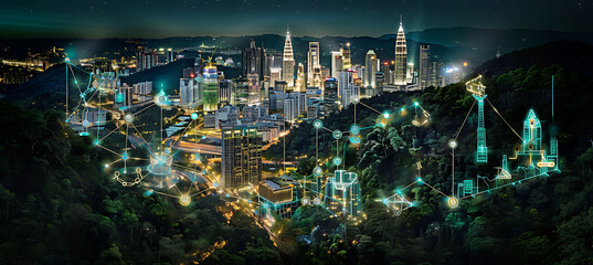 Smart infrastructure development AI in real estate development where artificial intelligence designs resilient sustainable infrastructure that adapts to urban growth