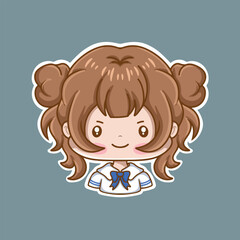 cute little girl cartoon character vector illustration design