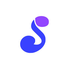 letter S musical note logo vector illustration template design