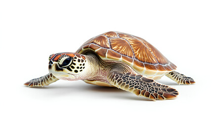 Sea turtle isolated on white background