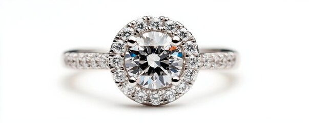 Angel halo ring with sparkling diamonds, radiating divine beauty