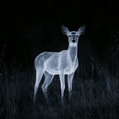 ghost deer in the woods