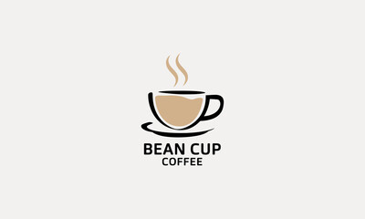 Minimalist coffee cup logo for a coffee brand.