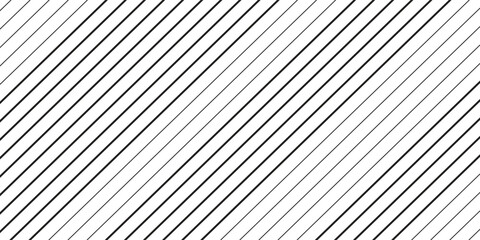 Diagonal stripe seamless pattern. Geometric classic black and white thin line background. line backgound modern